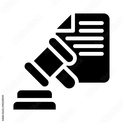 legal verdict glyph icon
