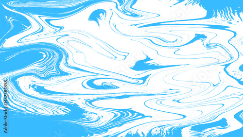 Luxury abstract fluid art painting in alcohol ink technique, mixture of blue and purple paints. Imitation of marble stone cut, glowing golden veins. Tender and dreamy design. 
