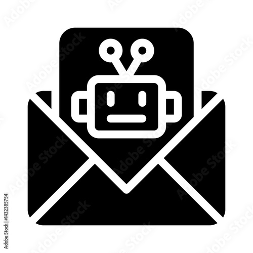 chatbot inbox glyph icon