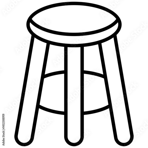 Stool line icon