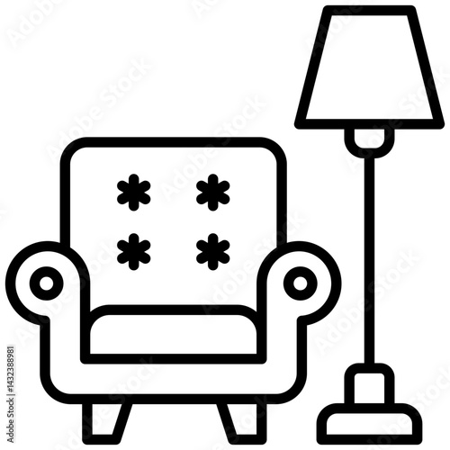 Couch line icon