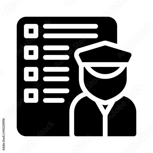customs clearance glyph icon