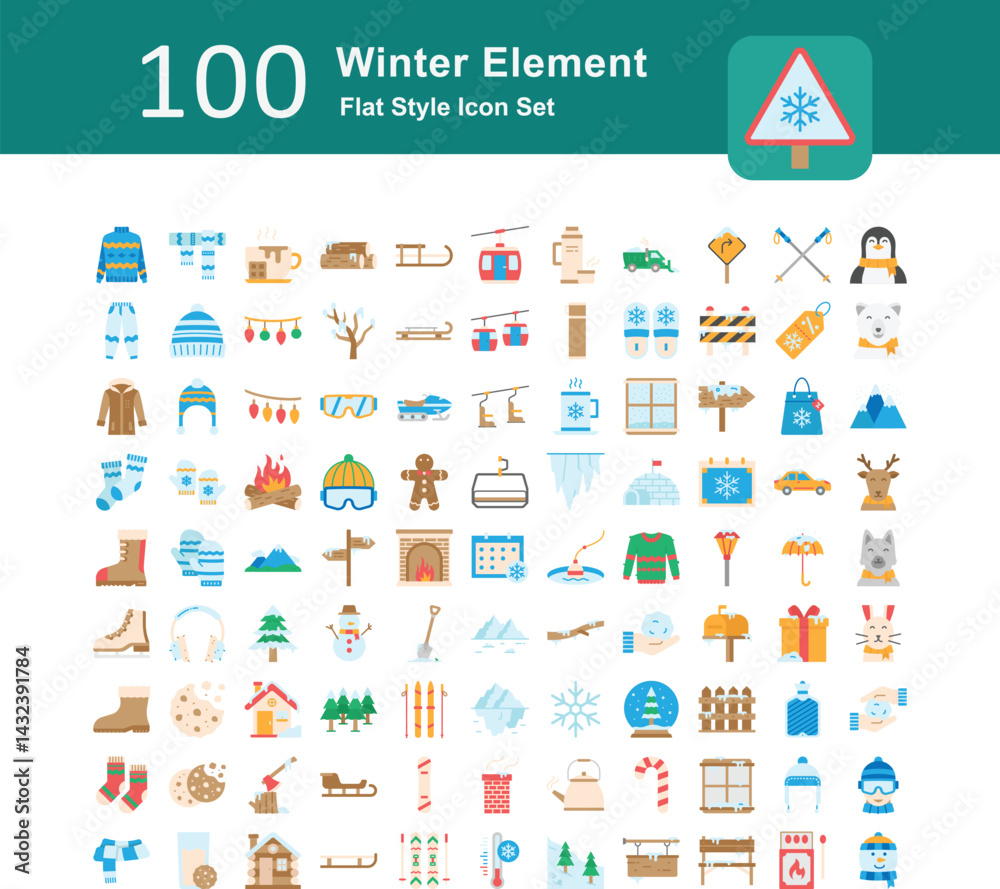 Illustration of Winter Collection design Flat Icon. Winter Flat Icon Pack. Set of Winter Flat Icon Illustration of Winter Collection design Flat Icon. Winter Flat Icon Pack. Set of Winter Flat Icon