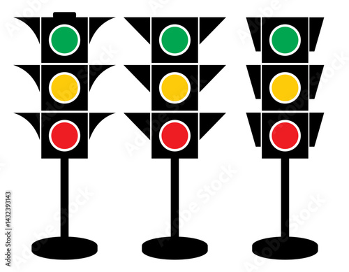trafic light template vector design