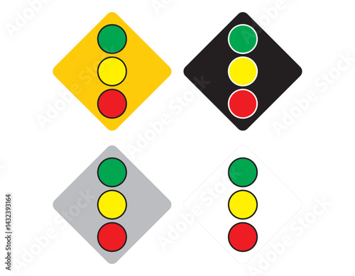 trafic light template vector design