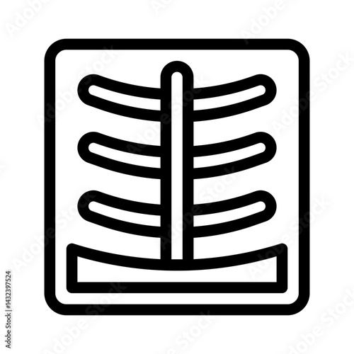 AI x ray line icon