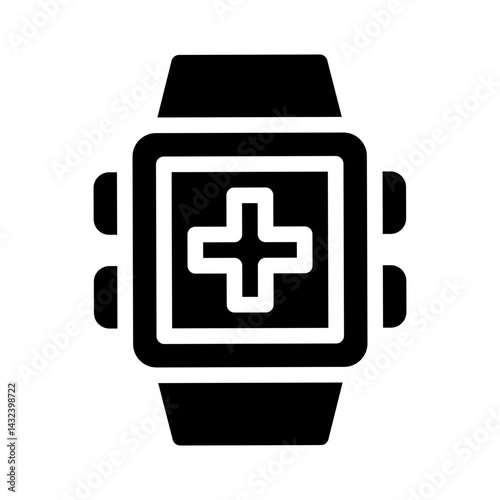 wearable tracker glyph icon