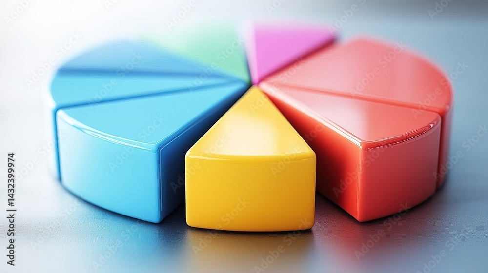 Fototapeta premium Colorful Pie Chart Segments