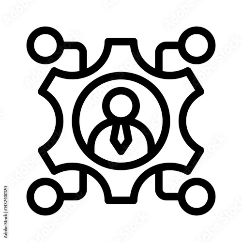 affiliate system line icon