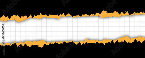 black orange torn paper grunge texture background template design