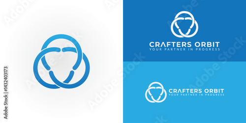 The logo consists of three interlinked circular shapes, symbolizing the essence of collaboration for Business Consulting. This design represents unity, shared goals, and the power of teamwork.