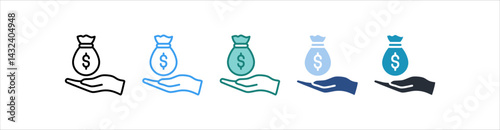 Creditor Icon In Different Style Vector