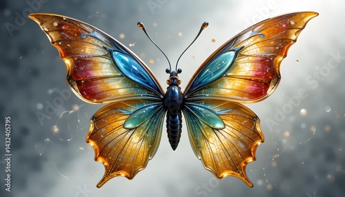 A colorful butterfly, an isolated insect with striking wings, rests on a black background, a delicate swallowtail graces a flower, and a beautiful moth perches on a branch