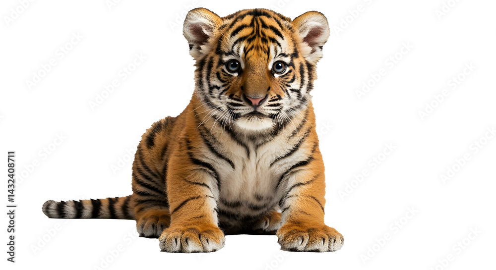 Obraz premium tiger isolated on white background