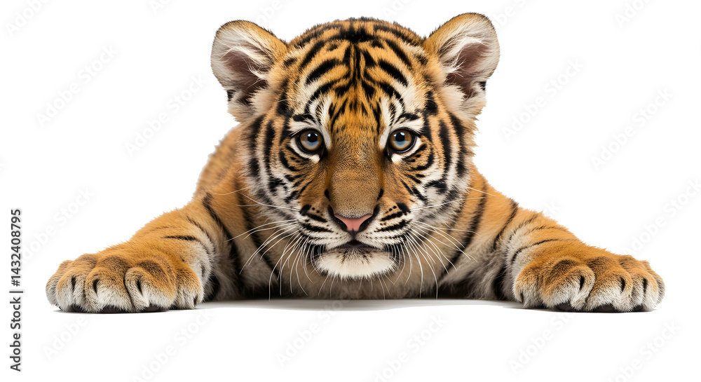 Obraz premium tiger isolated on white background