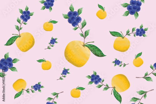 seamless background with fruits