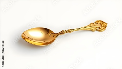  Golden Spoon Isolated