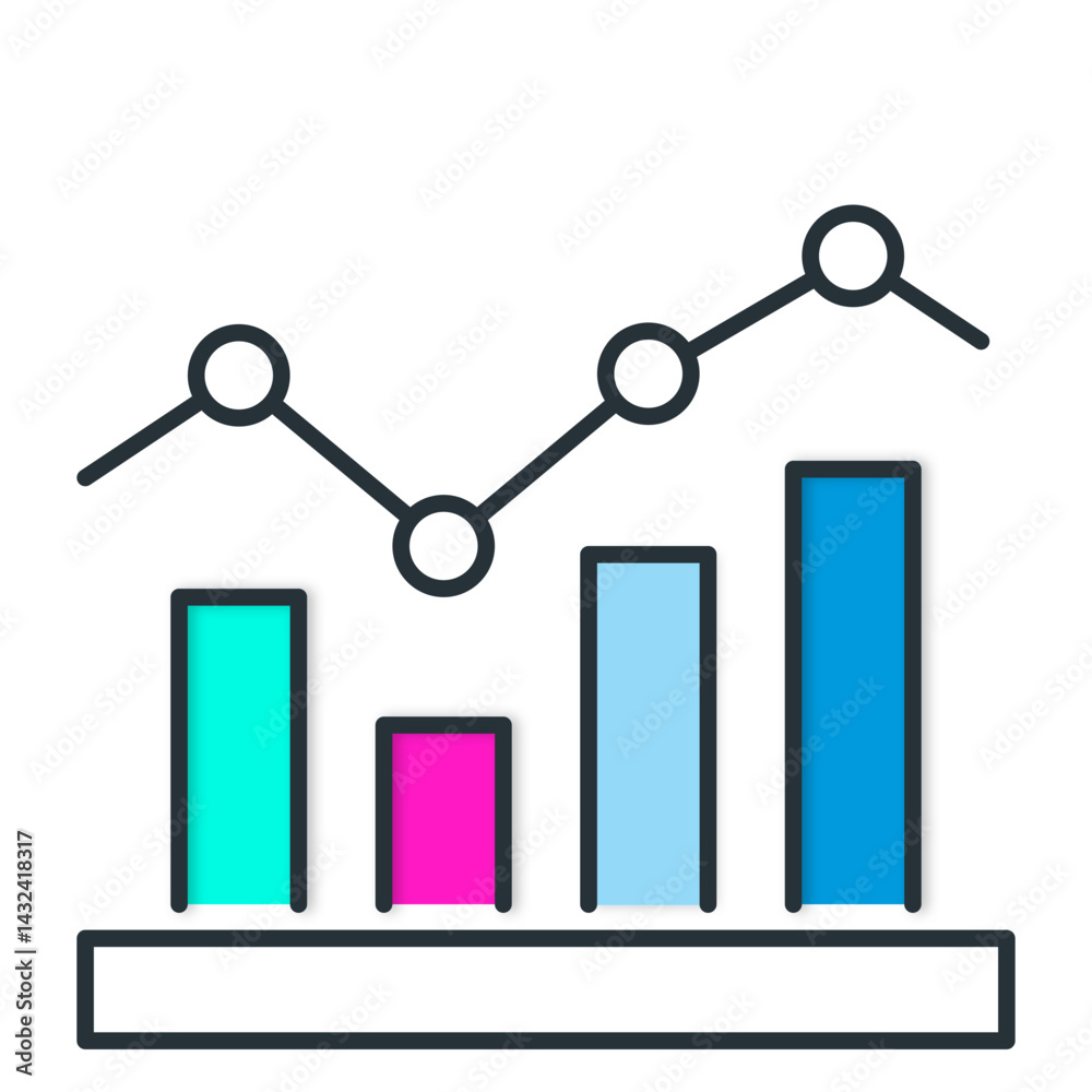 Market Forecast & Economic Chart SVG Vector Icon – Flat Design for Data Analysis, Financial Trends, Business Growth, and Market Insights Market Forecast & Economic Chart SVG Vector Icon – Flat Design for Data Analysis, Financial Trends, Business Growth, and Market Insights