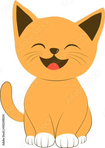 Cute Cartoon Cat Illustration