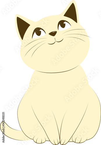 Cute Cartoon Cat Illustration