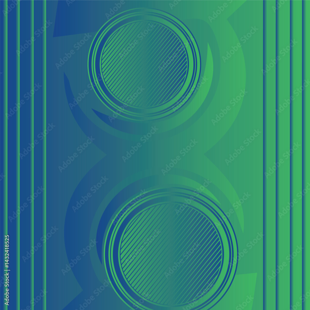 Green circle shapes abstract geometric background with a clean design Futuristic technology concept, suitable for covers, posters, banners, brochures, websites, etc