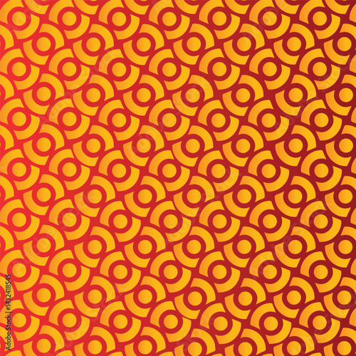 abstract trendy yellow circle shape pattern perfect for red background