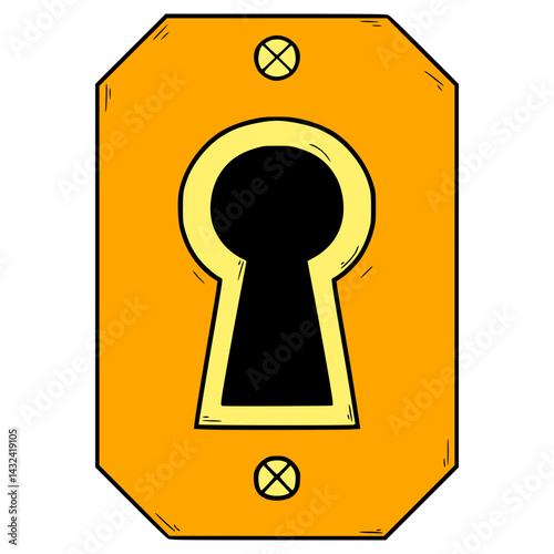 keyhole illustration hand drawn isolated vector