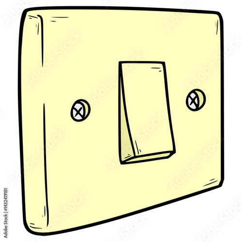 light switch illustration hand drawn isolated vector