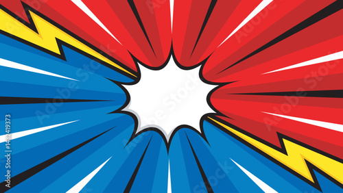 Blank comic cartoon background. empty dialog background. Comic background cartoon style