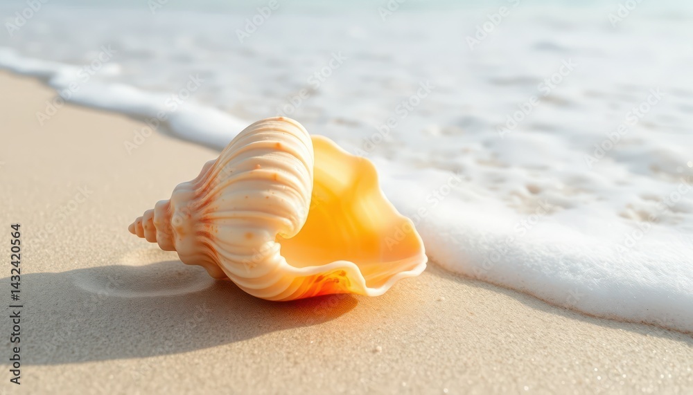 Obraz premium Seashell on Sandy Shore