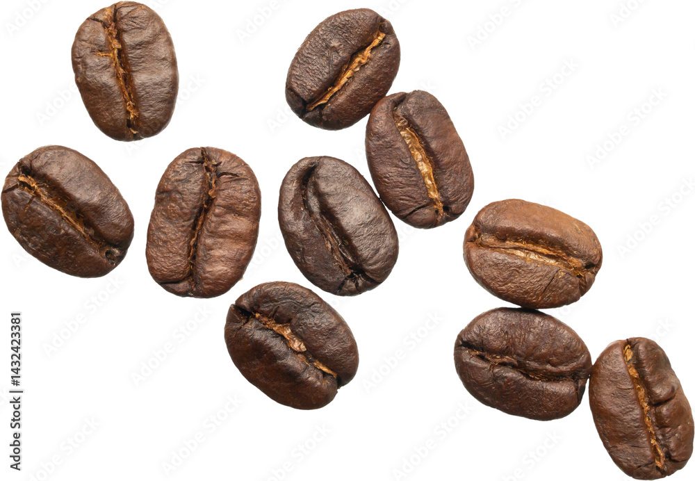 Obraz premium coffee beans isolated on white background
