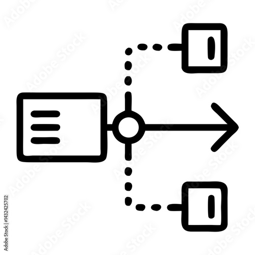 Data Distribution Icon Vector Design
