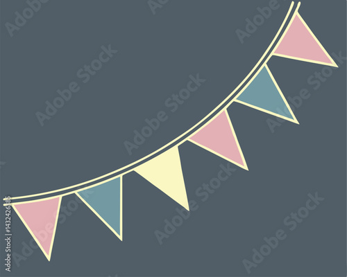 Colorful Bunting Flags Illustration for Festive Decorations