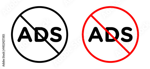 Ad blocker Simple vector icons illustrations for graphic design.