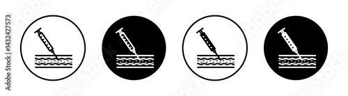 Botox injection Simple vector icons illustrations for graphic design.