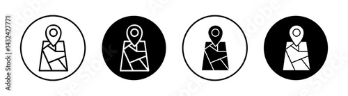 City map Simple vector icons illustrations for graphic design.