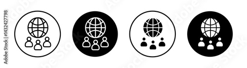 Clients worldwide Simple vector icons illustrations for graphic design.