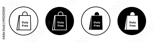 Duty free Simple vector icons illustrations for graphic design.