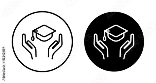 Education insurance Simple vector icons illustrations for graphic design.