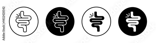 Gut constipation Simple vector icons illustrations for graphic design.