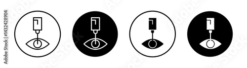 Lasik laser eye surgery Simple vector icons illustrations for graphic design.