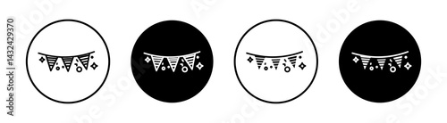 Party flag Simple vector icons illustrations for graphic design.