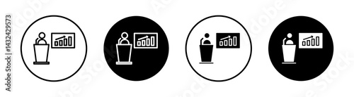 Presentation Simple vector icons illustrations for graphic design.
