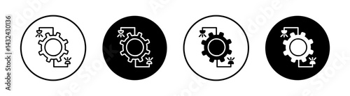 Synthesis of ideas Simple vector icons illustrations for graphic design.