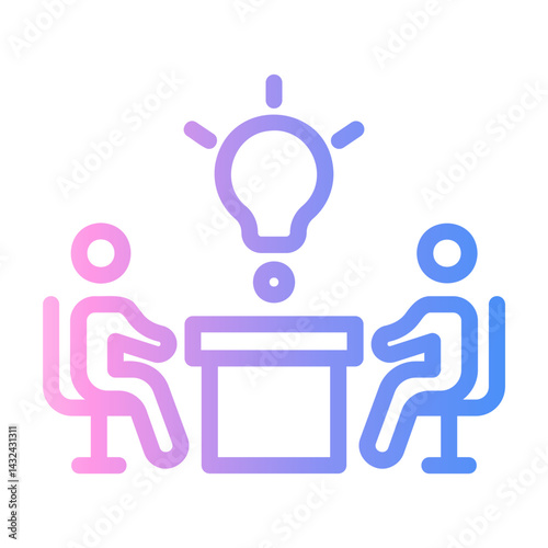 solution Line Gradient Icon
