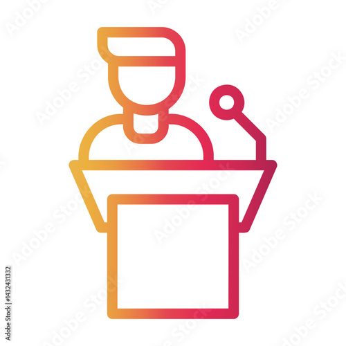 speech Line Gradient Icon