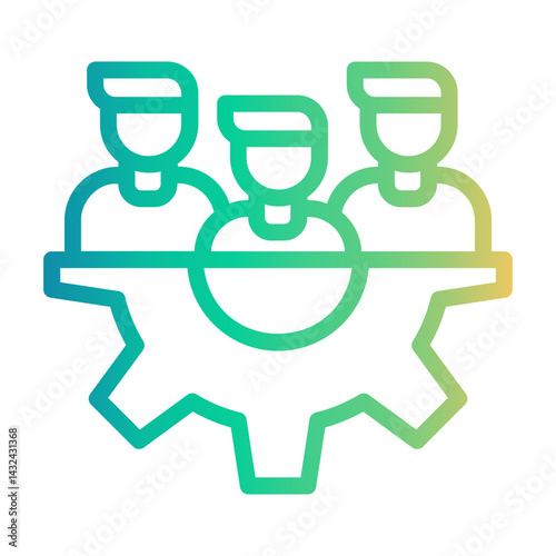 work Line Gradient Icon