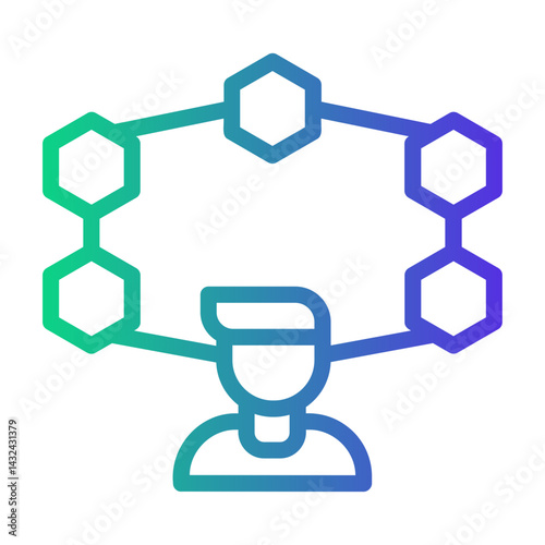 analytic Line Gradient Icon