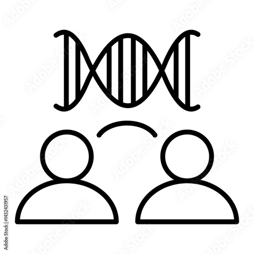 cloning outline icon vector illustration