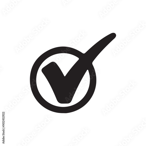 check mark icon. tick mark with checkbox icon. Vector Illustration Eps 10
